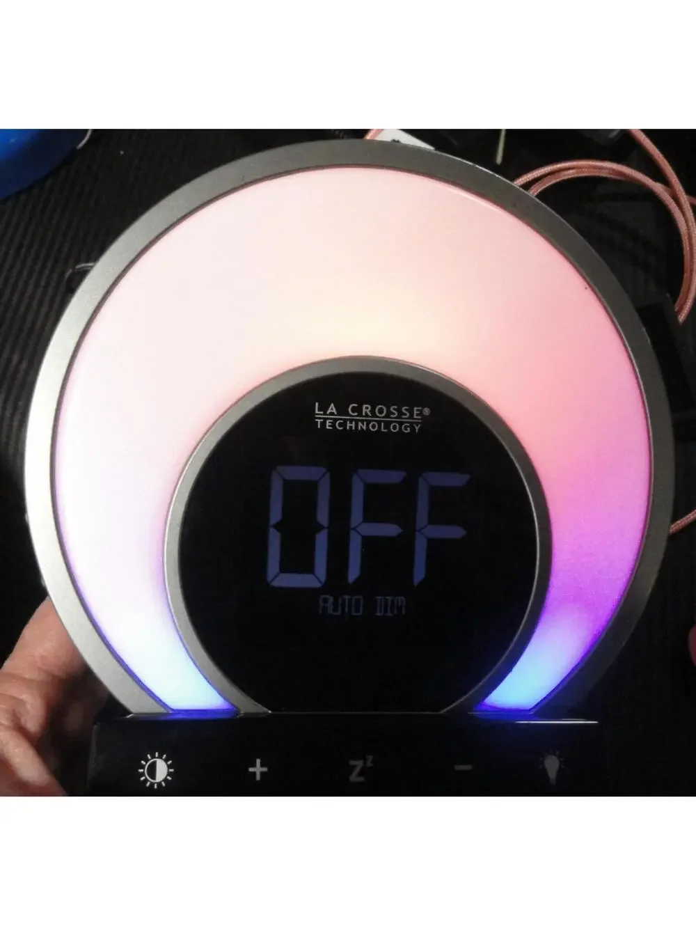 La Crosse, Soluna Mood Light Alarm Clock | Indoor Temperature Humidity Calendar